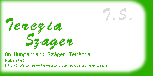 terezia szager business card