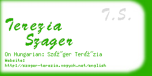 terezia szager business card